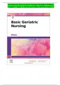 Test Bank for Basic Geriatric Nursing 7th Edition Williams Complete Chapter &lpar;1-20&rpar; Revised Edition 2025&sol;26 Graded A&plus; 