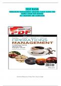 TEST BANK for Operations Management Creating Value Along the Supply Chain 9th Edition By Russell and Taylor all chapters