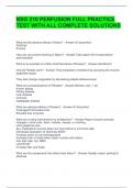 NSG 210 PERFUSION FULL PRACTICE TEST WITH ALL COMPLETE SOLUTIONS 