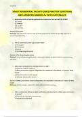 ADULT RESIDENTIAL FACILITY &lpar;ARF&rpar; PRACTICE QUESTIONS AND ANSWERS GRADED A&plus; WITH RATIONALES