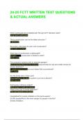 24-25 FCTT WRITTEN TEST QUESTIONS  & ACTUAL ANSWERS 