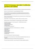 EXOS Performance Specialist Certification questions and solution