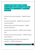 KAISER EKG EXAM PACKAGE DEAL QUESTIONS AND VERIFIED DETAILED ANSWERS &vert; 100&percnt; GUARANTEED PASS &vert; ALREADY GRADED A&plus;