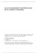 NU 673 ASSESSMENT MIDTERM EXAM WITH CORRECT ANSWERS