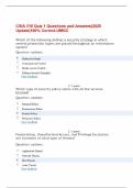 CSIA 310 Quiz 1 Questions and Answers&vert;2025 Update&vert;100&percnt; Correct-UMGC