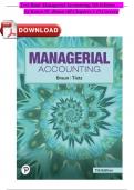 Test Bank Managerial Accounting 7th Edition by Karen W&period; Braun &vert;&vert; All Chapters &lpar; 1-15 &rpar; &vert;&vert; Latest & Updated Version 2025 A&plus; Guide Newest Edition