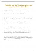 Pesticide and Turf Test 3 questions and answers with solutions 2025