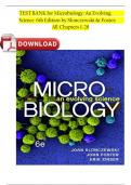 TEST BANK for Microbiology&colon; An Evolving Science 6th Edition by Slonczewski & Foster&semi; ISBN&colon; 9781324033523&comma; All 28 Chapters Fully Covered&comma; Verified Latest Edition Newest Version Update