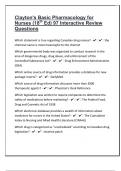 Clayton's Basic Pharmacology for Nurses &lpar;18th Ed&rpar; 97 Interactive Review Questions& Answers