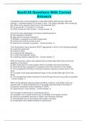 Bus5140 Questions With Correct Answers