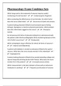 Pharmacology Exam Combines Sets&vert; Questions With Answers