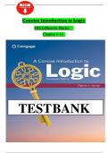 TEST BANK for A Concise Introduction to Logic 14th Edition by Hurley All Chapter 1-14 Covered