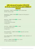 ABO Advanced Formulas UPDATED   ACTUAL  Exam Questions and CORRECT  Answers 