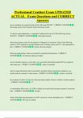 Professional Conduct Exam UPDATED  ACTUAL   Exam Questions and CORRECT  Answers 