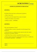  SCRUM PSM 1 QUESTIONS AND ANSWERS 2025