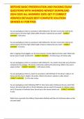 DEFENSE BASIC PRESERVATION AND PACKING EXAM QUESTIONS WITH ANSWERS NEWEST DOWNLOAD 2024&sol;2025 ALL ANSWERS 100&percnt; GET IT CORRECT VERIFIED&sol;DETAILED BEST COMPLETE SOLUTION GRADED A&plus; FOR PASS