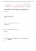 AEPA US&sol;Arizona Constitution Test &lpar;actual 2025&sol;2026&rpar; &vert; 77  Questions with 100&percnt; verified Correct Answers &vert; &vert; Latest Update