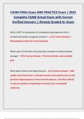 CASM FINAL Exam AND PRACTICE Exam &vert; 2025  Complete CSAM Actual Exam with Correct  Verified Answers &vert; Already Graded A&plus; Exam 
