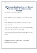 WSP Accounting Questions and Correct  Answers&sol; Latest Update &sol; Already  Graded