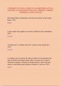 UNIVERSITY OF IOWA- INTRO TO LAW MIDTERM &lpar;ACTUAL  2025&sol;2026&rpar; &vert; 140 QUESTIONS WITH 100&percnt; VERIFIED CORRECT  ANSWERS &vert; &vert; LATEST UPDATE