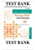 Test Bank for Timby's Fundamental Nursing Skills and Concepts 12th Edition by Loretta A Donnelly-Moreno &comma; ISBN&colon; 9781975141769 &vert;All Chapters Verified&vert; Guide A&plus;