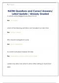 NATMI Questions and Correct Answers&sol;  Latest Update &sol; Already Graded 