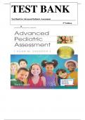 Test Bank for Advanced Pediatric Assessment&comma; Third Edition 3rd Edition by Ellen M&period; Chiocca &comma; ISBN&colon; 9780826150110 &vert;All Chapters Verified&vert; Guide A&plus;
