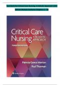 Test Bank For Critical Care Nursing- A Holistic Approach&comma; 12th Edition by Morton Fontaine&comma; All Chapters 1-56 LATEST