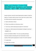 Safety and Infection Control EAQ  2024&sol;2025 Exam Questions and Detailed  Answers &vert; Get it 100&percnt; Correct Answers