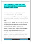 TCC PTLEA FDLE SOCE CPO Study  Guide 2024&sol;2025 Exam Questions and  Answers &vert; 100&percnt; Solved 