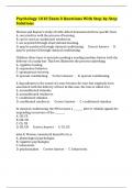 Psychology 1010 Exam 3 Questions With Step-by-Step Solutions