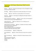 Psychology 1010 Exam 3 Questions With Practical Solutions