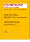 Prophecy&sol;Relias Cardiac Cath Lab RN Full complete Exam set with simplified correct Answers