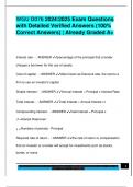 WGU D076EXAM PACKAGE DEAL QUESTIONS AND VERIFIED DETAILED ANSWERS &vert; 100&percnt; GUARANTEED PASS &vert; ALREADY GRADED A&plus;