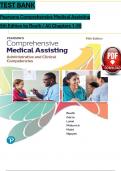 Test Bank For Pearson's Comprehensive Medical Assisting&comma; 5th Edition by Kristiana Sue M&period; Routh&comma; Diana Garza&comma; Jennifer Lam&eacute;&comma; Joseph J&period; Mistovich&comma; Jahangir Moini&comma; Jamie Nguyen Chapter 1-57