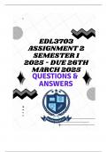 EDL3703 Assignment 2 Semester 1 2025 - Due 26th March 2025