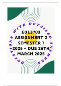 EDL3703 Assignment 2 Semester 1 2025 - Due 26th March 2025