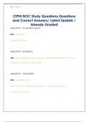 CIPHI BOC Study Questions Questions  and Correct Answers&sol; Latest Update &sol;  Already Graded
