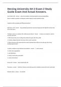 Herzing University AH 2 Exam 2 Study Guide Exam And Actual Answers&period;