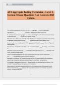 ACI Aggregate Testing Technician - Level 1 - Section 5 Exam Questions And Answers 2025 Update&period;