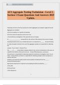 ACI Aggregate Testing Technician - Level 1 - Section 1 Exam Questions And Answers 2025 Update&period;