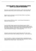 CJIS SECURITY TEST QUESTIONS WITH 100&percnt; ACCURATE ANSWERS