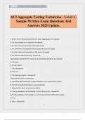 ACI Aggregate Testing Technician - Level 1 - Sample Written Exam Questions And Answers 2025 Update&period;