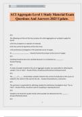 ACI Aggregate Level 1 Study Material Exam Questions And Answers 2025 Update&period;