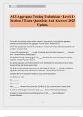 ACI Aggregate Testing Technician - Level 1 - Section 3 Exam Questions And Answers 2025 Update&period;