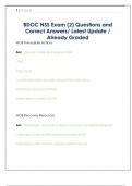 BDOC NSS Exam &lpar;2&rpar; Questions and  Correct Answers&sol; Latest Update &sol;  Already Graded