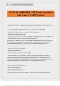ACNP BOARD REVIEW Exam Questions And Answers 2025 Update&period;