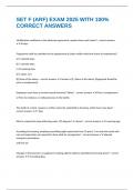 SET F &lpar;ARF&rpar; EXAM 2025 WITH 100&percnt; CORRECT ANSWERS