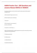 AAMA Practice Test - 200 Questions and answers Newest RATED A&plus; NEWEST 