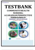 Test Bank - Stamler and Yiu's Community Health Nursing&colon; A Canadian Perspective&comma; 6th Edition &lpar;Dosani&comma; 2025&rpar;&comma; Chapter 1-33 &vert; All Chapters